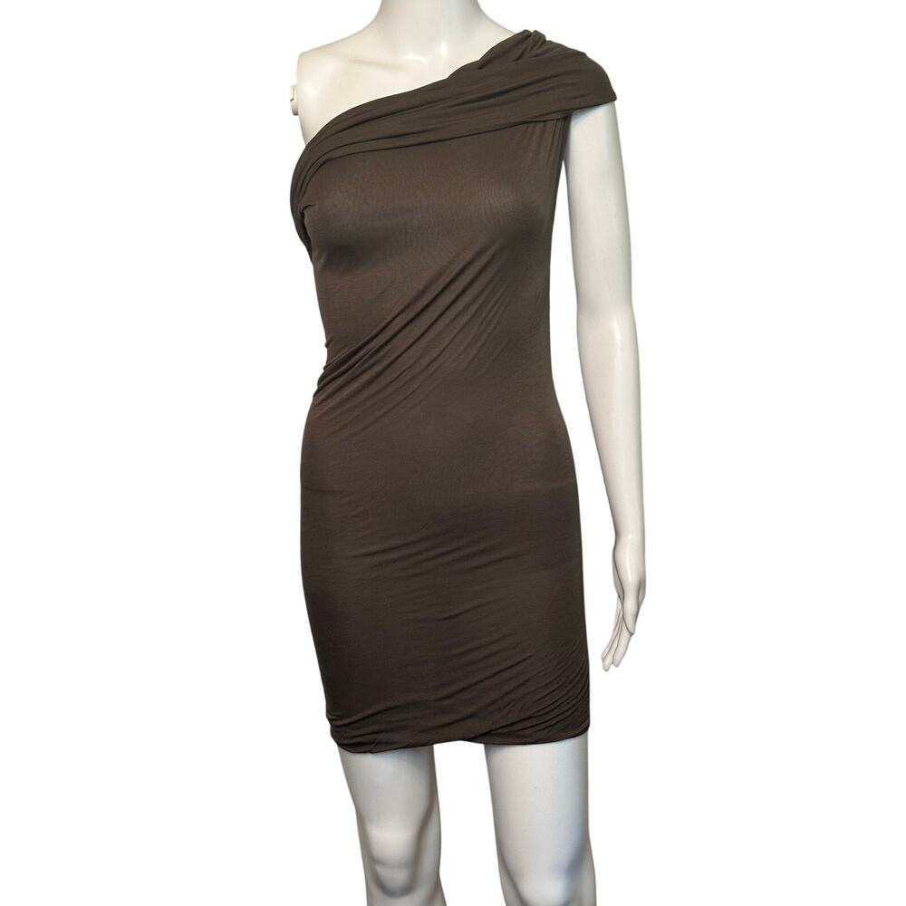 rare Rick Owens NASKA SS12 One-Shoulder Tunic Dress XS Dark Dust 10 Corso Como